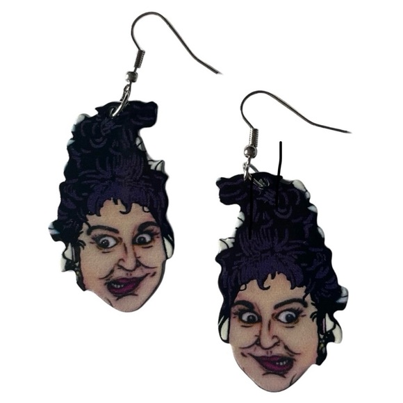 New Earrings Hocus Pocus Halloween Fun Dangle Earrings Mary Sanderson - Picture 2 of 4